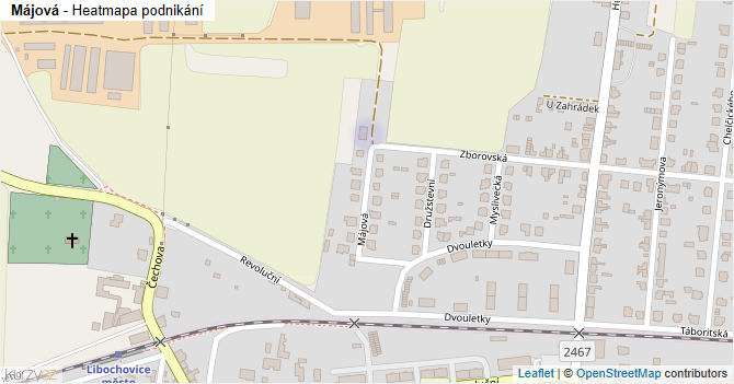 Májová - mapa podnikání