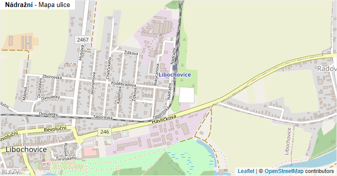 Nádražní - mapa ulice