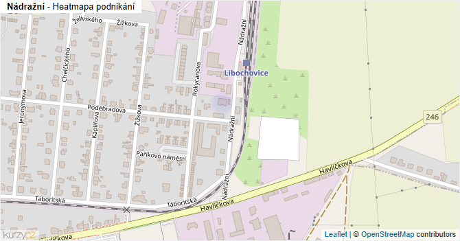 Nádražní - mapa podnikání