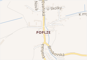 Náves v obci Libochovice - mapa ulice