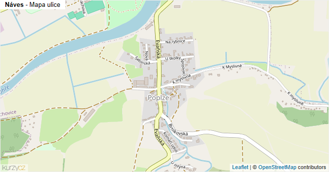 Náves - mapa ulice