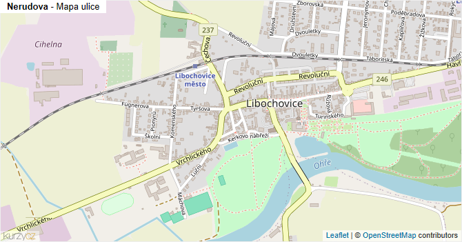 Nerudova - mapa ulice