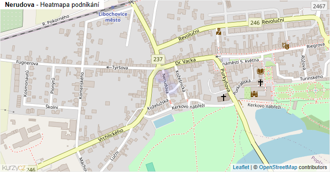 Nerudova - mapa podnikání