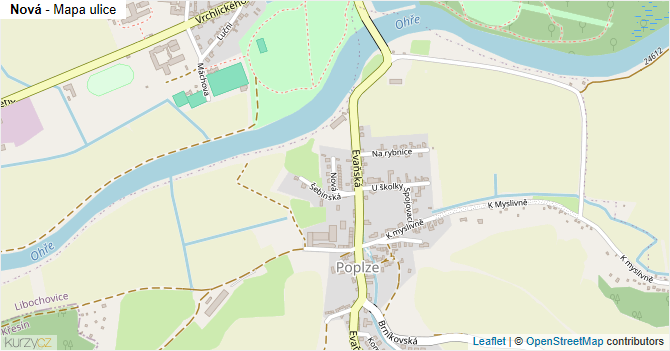 Nová - mapa ulice