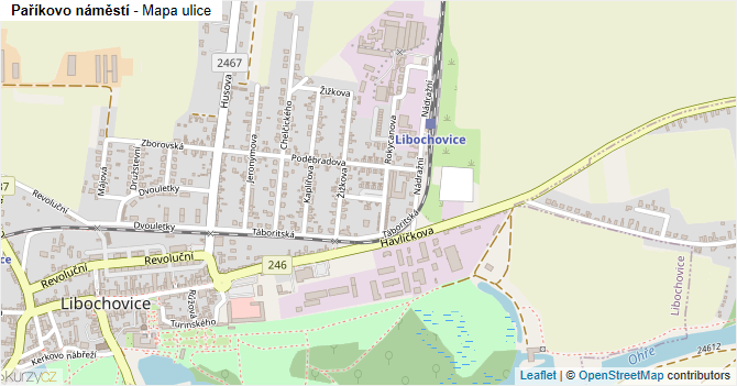 Paříkovo náměstí - mapa ulice