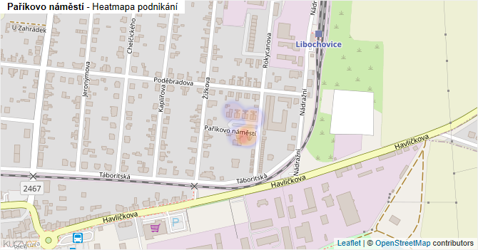 Paříkovo náměstí - mapa podnikání
