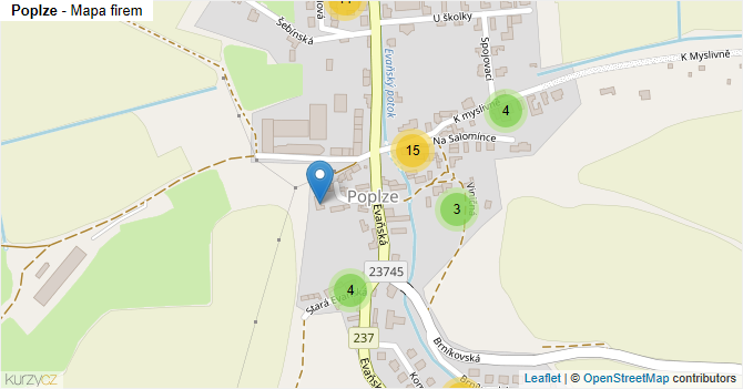 Poplze - mapa firem