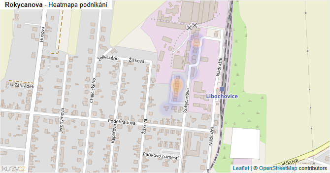 Rokycanova - mapa podnikání