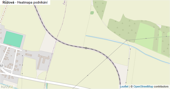 Růžová - mapa podnikání