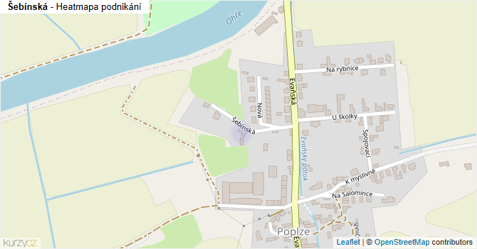 Šebínská - mapa podnikání