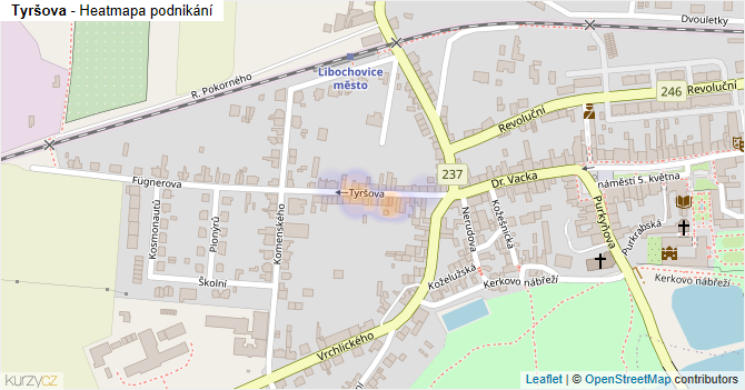 Tyršova - mapa podnikání
