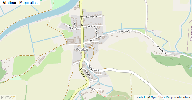 Viničná - mapa ulice