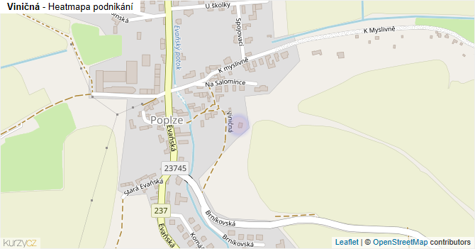 Viničná - mapa podnikání