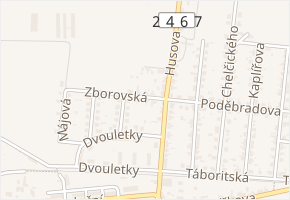 Zborovská v obci Libochovice - mapa ulice