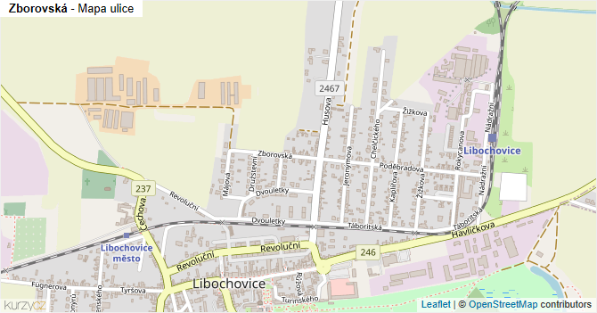 Zborovská - mapa ulice