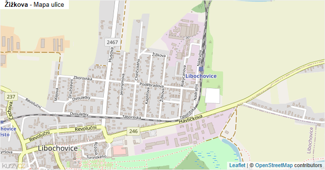 Žižkova - mapa ulice