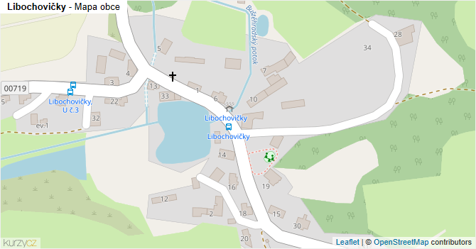 Libochovičky - mapa obce