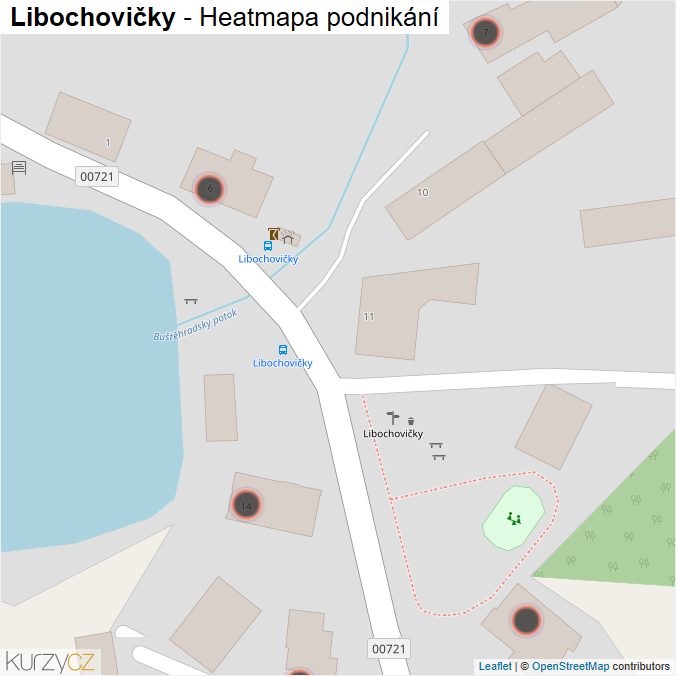 Mapa Libochovičky - Firmy v obci.