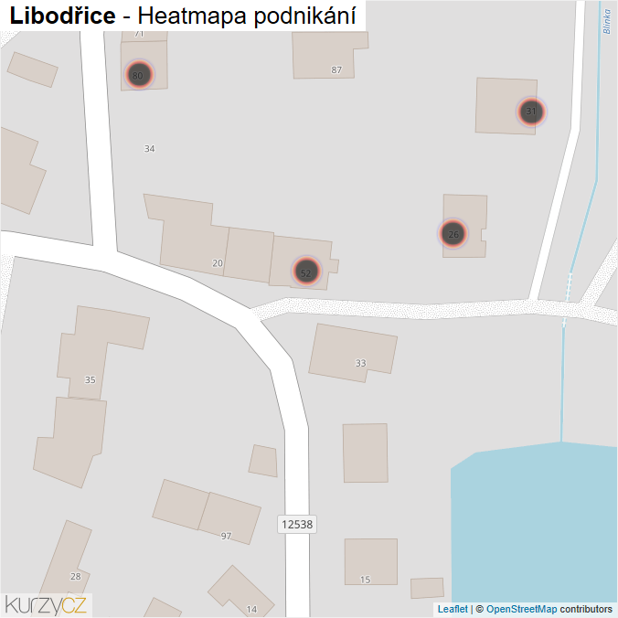 Mapa Libodřice - Firmy v obci.