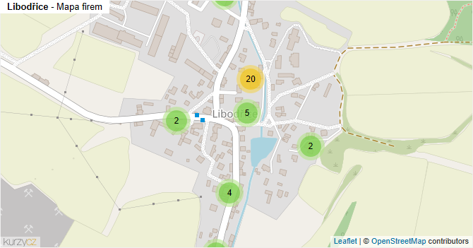 Libodřice - mapa firem