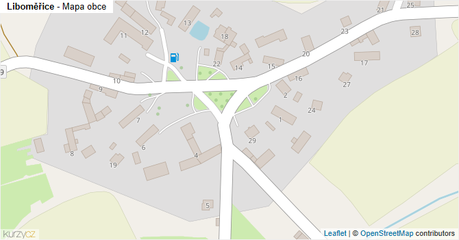Liboměřice - mapa obce