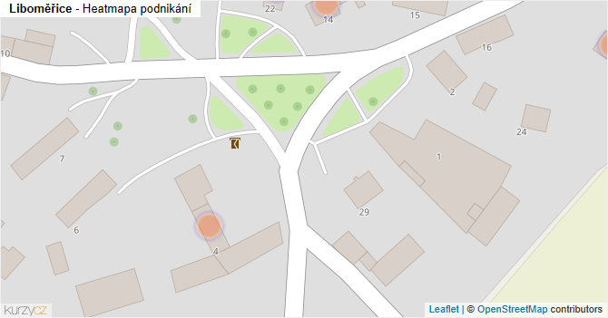 Liboměřice - mapa podnikání