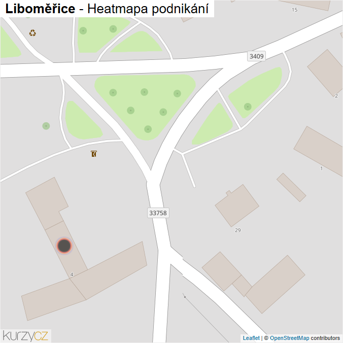 Mapa Liboměřice - Firmy v obci.