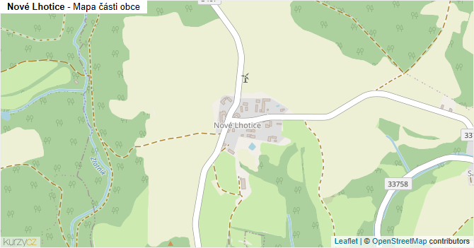 Nové Lhotice - mapa části obce