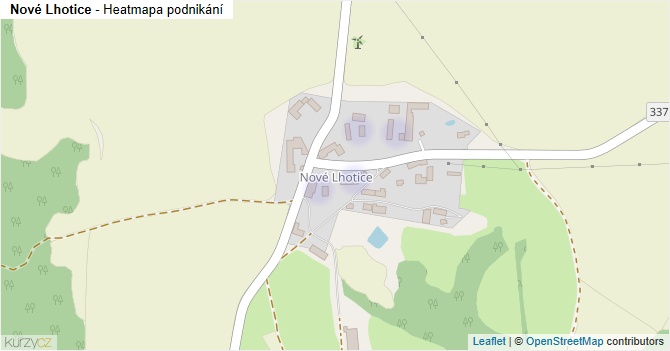 Nové Lhotice - mapa podnikání