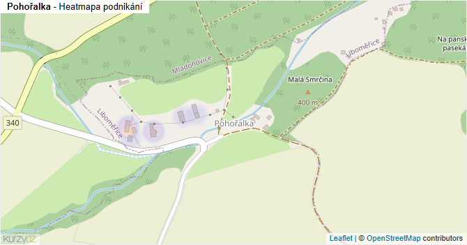 Pohořalka - mapa podnikání