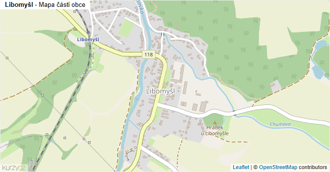 Libomyšl - mapa části obce