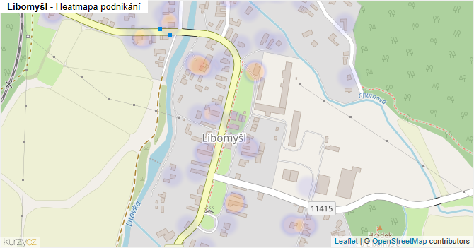 Libomyšl - mapa podnikání