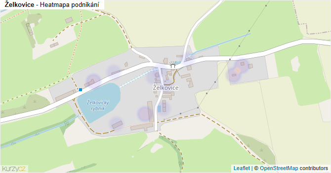 Želkovice - mapa podnikání