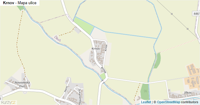 Krnov - mapa ulice