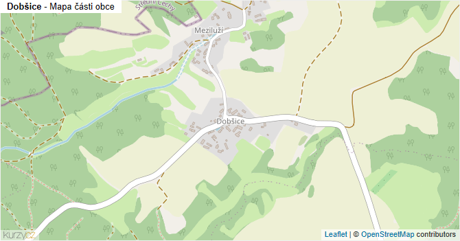 Dobšice - mapa části obce