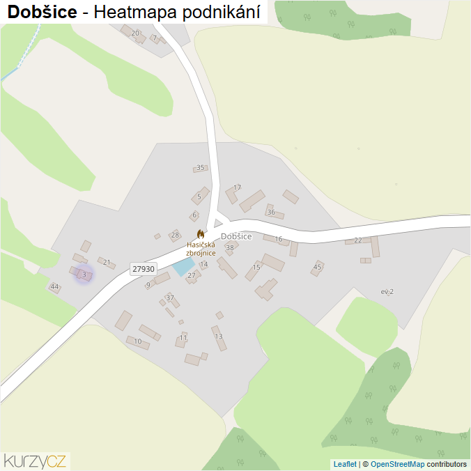 Mapa Dobšice - Firmy v části obce.