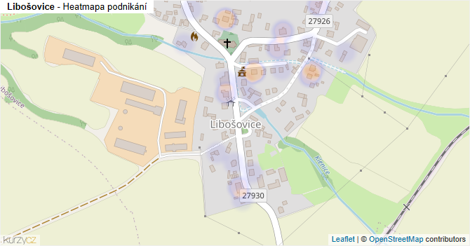 Libošovice - mapa podnikání