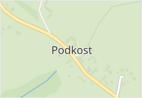Podkost v obci Libošovice - mapa části obce