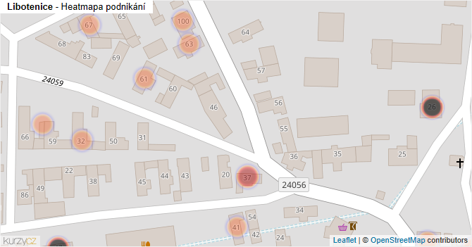 Libotenice - mapa podnikání