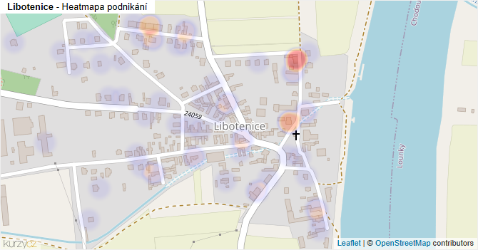 Libotenice - mapa podnikání