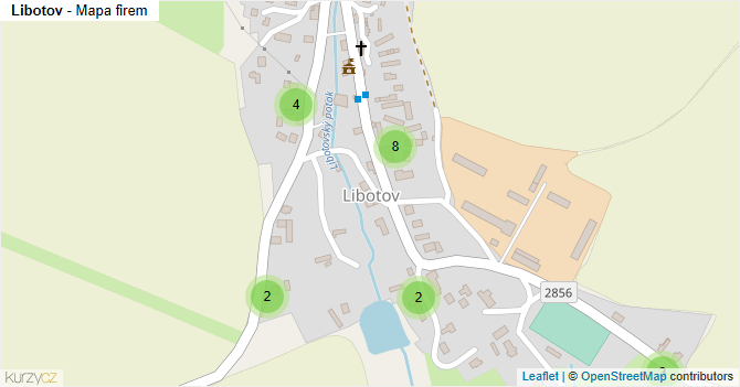 Libotov - mapa firem