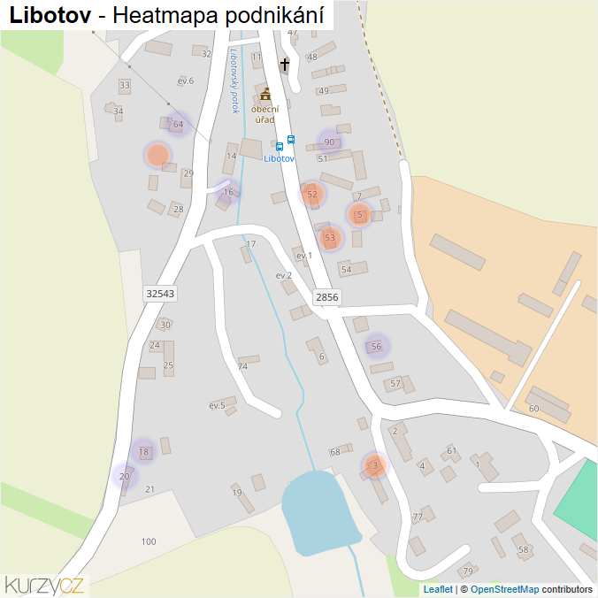 Mapa Libotov - Firmy v části obce.