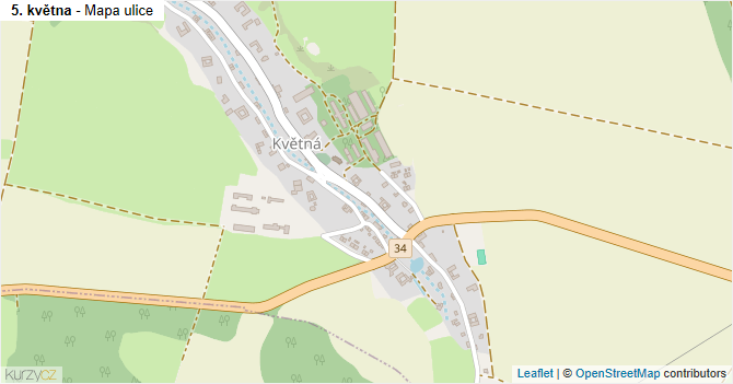 5. května - mapa ulice