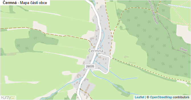 Čermná - mapa části obce