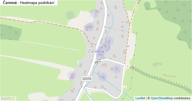 Čermná - mapa podnikání