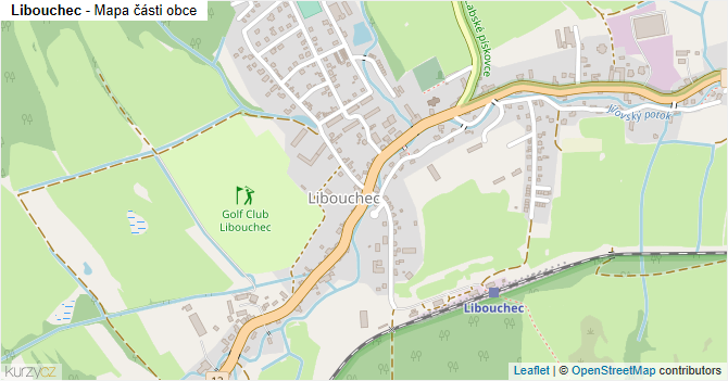 Libouchec - mapa části obce