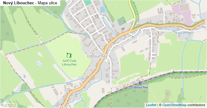 Nový Libouchec - mapa ulice