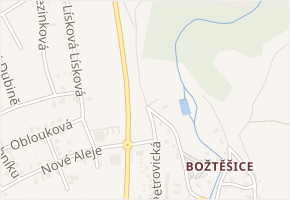 Petrovická v obci Libouchec - mapa ulice
