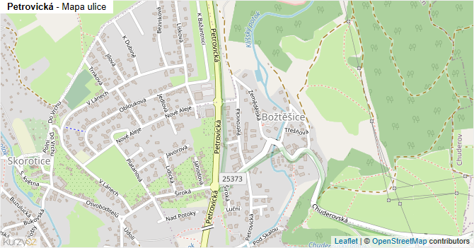 Petrovická - mapa ulice