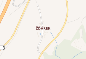 Žďárek v obci Libouchec - mapa části obce